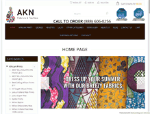 Tablet Screenshot of aknfabrics.com